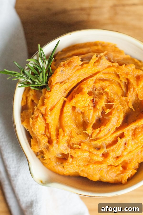 sweet potato mash with caramelized onions
