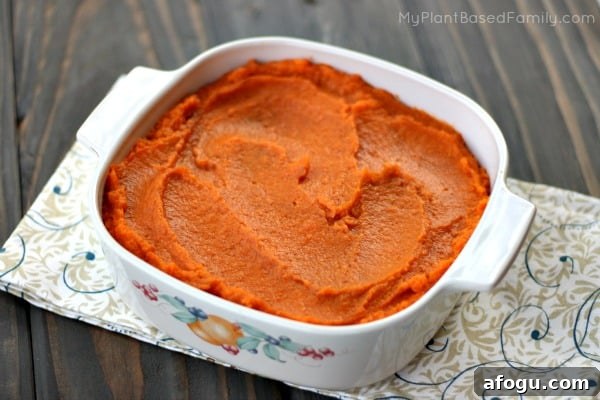 mashed sweet potatoes