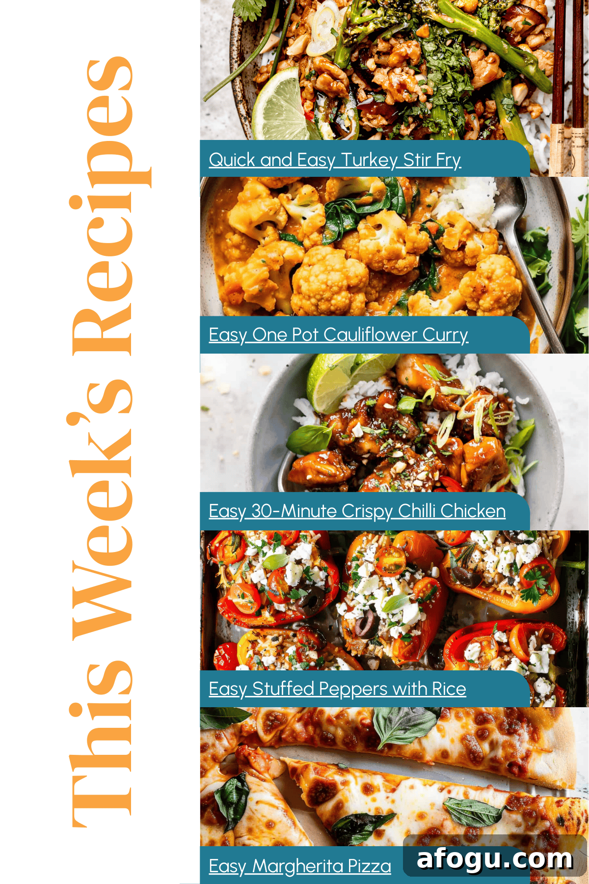 Meal plan photo collage.
