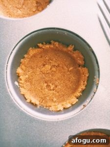 cookie crust in muffin tin