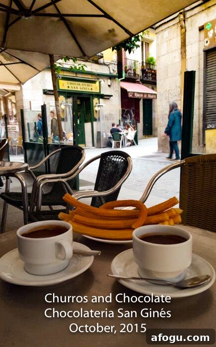 Churros and Spanish Hot Chocolate