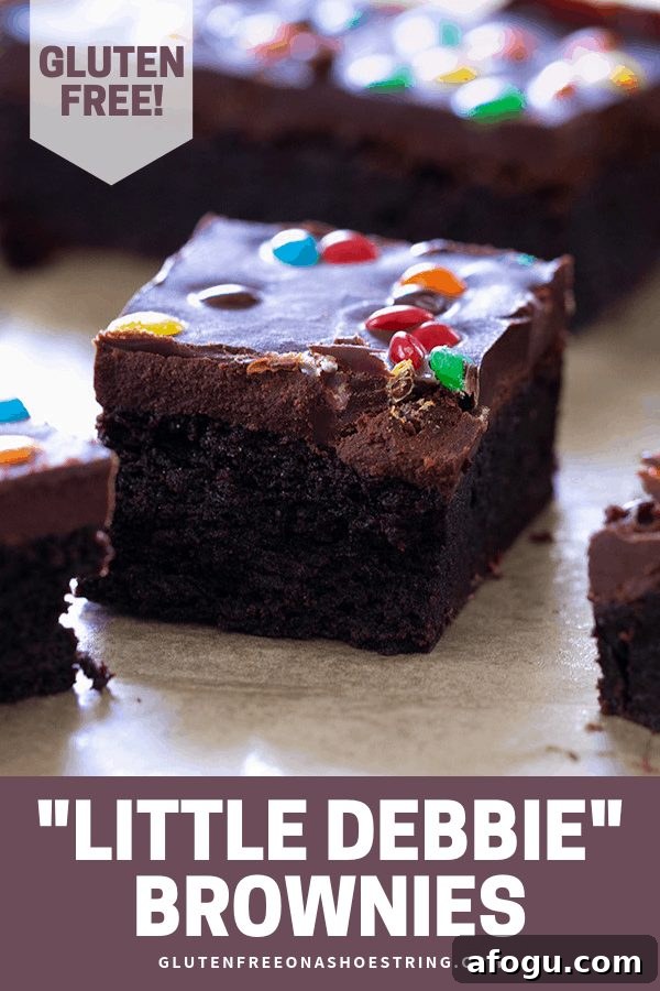 Gluten-Free Little Debbie–Style Brownies Recipe 7 These Little Debbie gluten free brownies are just as fudgy and chewy as you remember, and they're made with regular gluten free pantry ingredients. You'll want to make them immediately! #glutenfreerecipes #gf #brownies #littledebbie