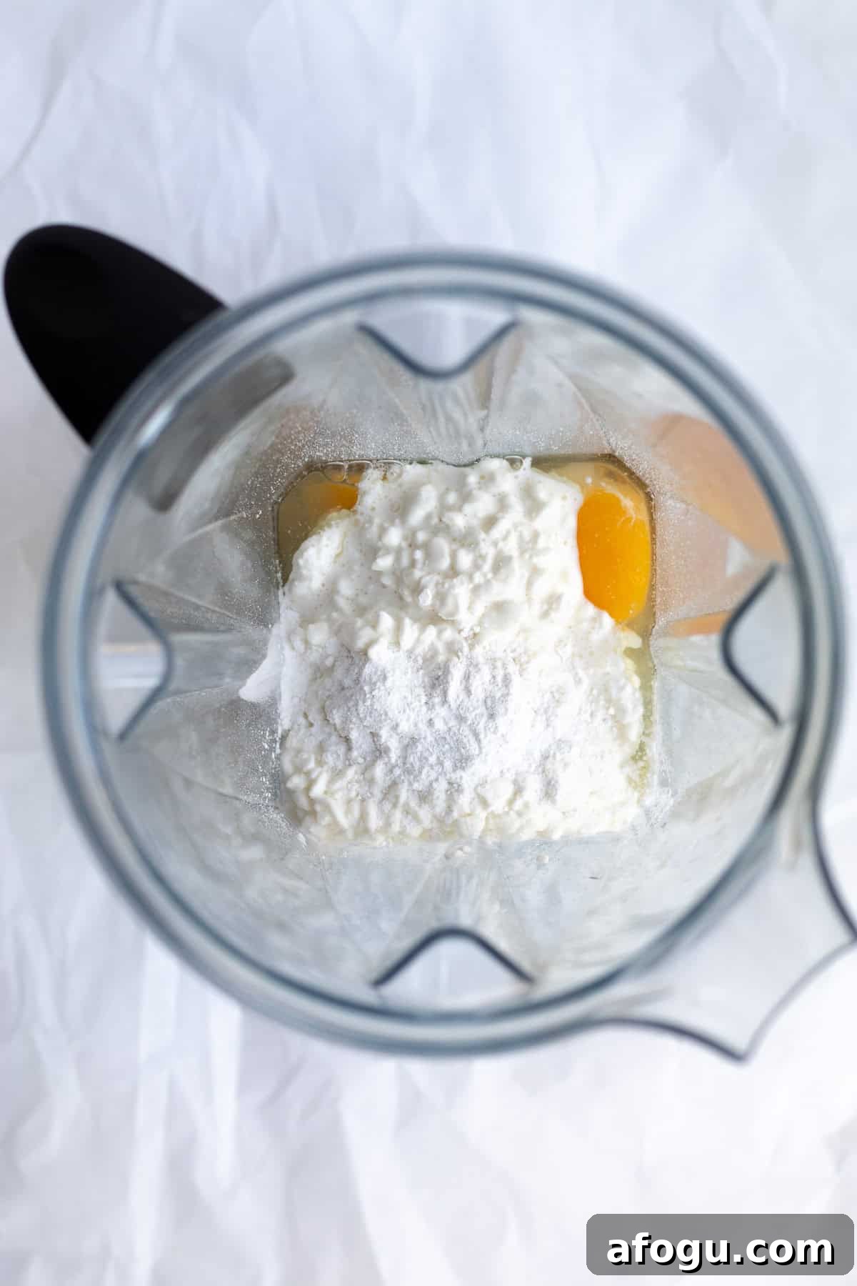 6-Ingredient Cottage Cheese Oatmeal Pancakes Recipe 5 pancake ingredients in a blender container