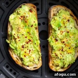 air fryer avocado toast