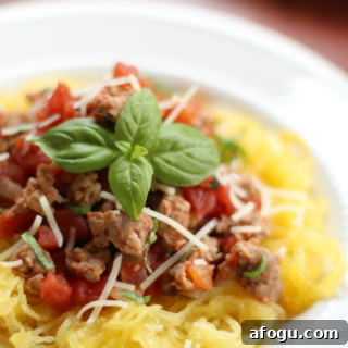Parmesan Spaghetti Squash with Italian Sausage