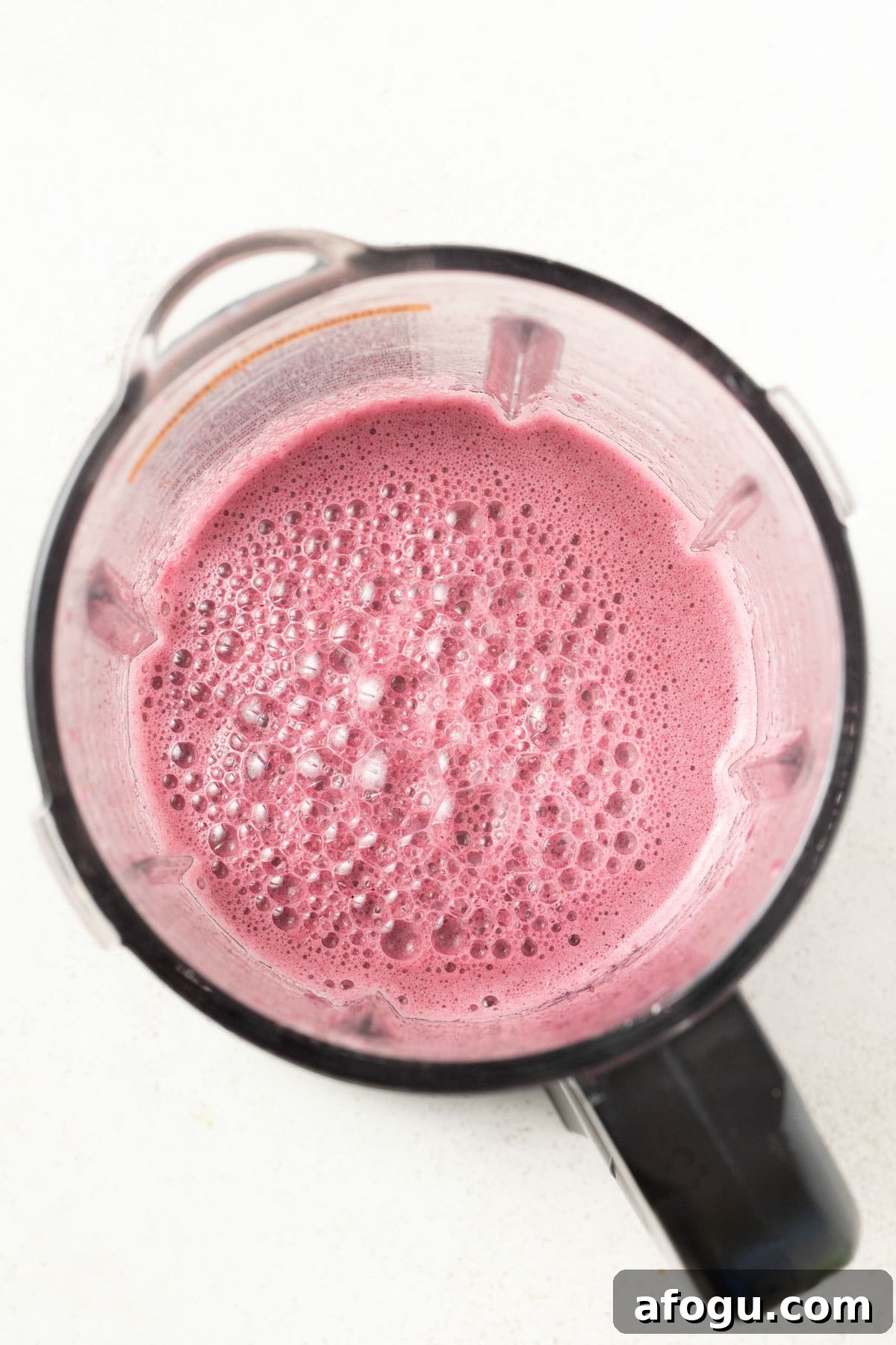 Blended blueberries and coconut water till smooth.