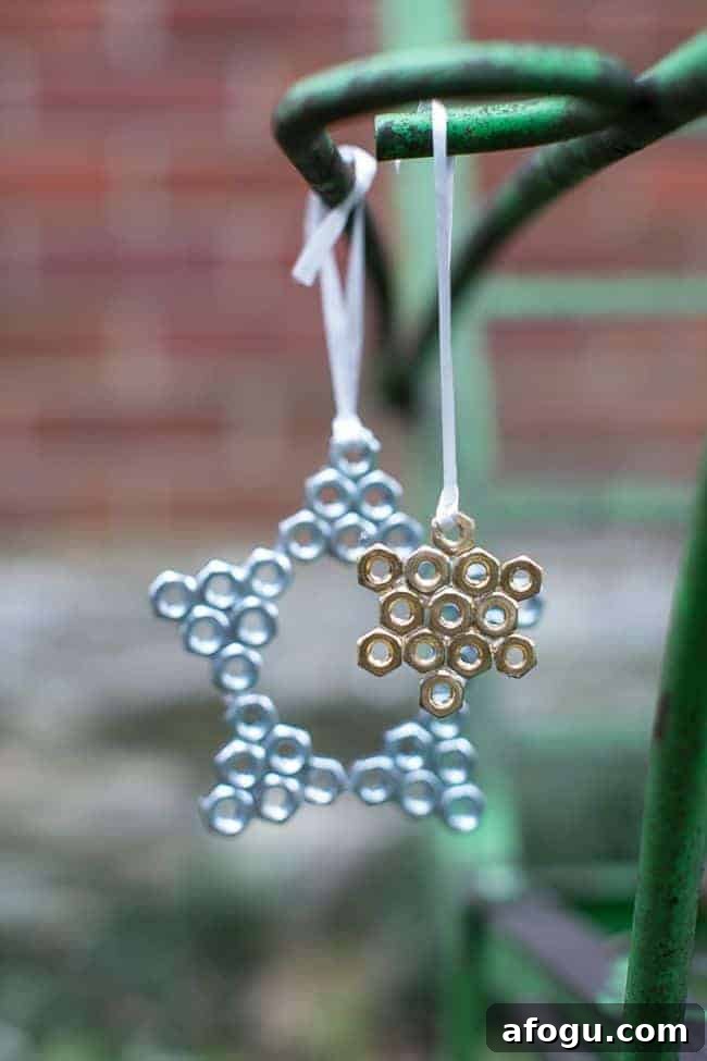 DIY Hardware Ornaments 3 Ways | HelloGlow.co