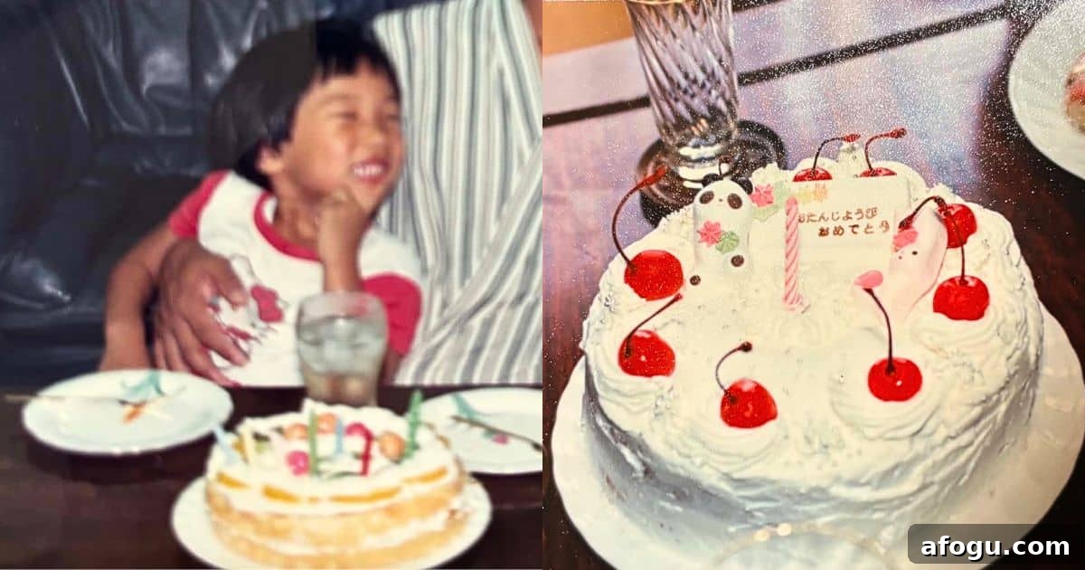 Japanese Strawberry Shortcake Recipe: Fluffy Shortcake with Fresh Strawberries 7 Japanese shortcake and a little me on my birthday