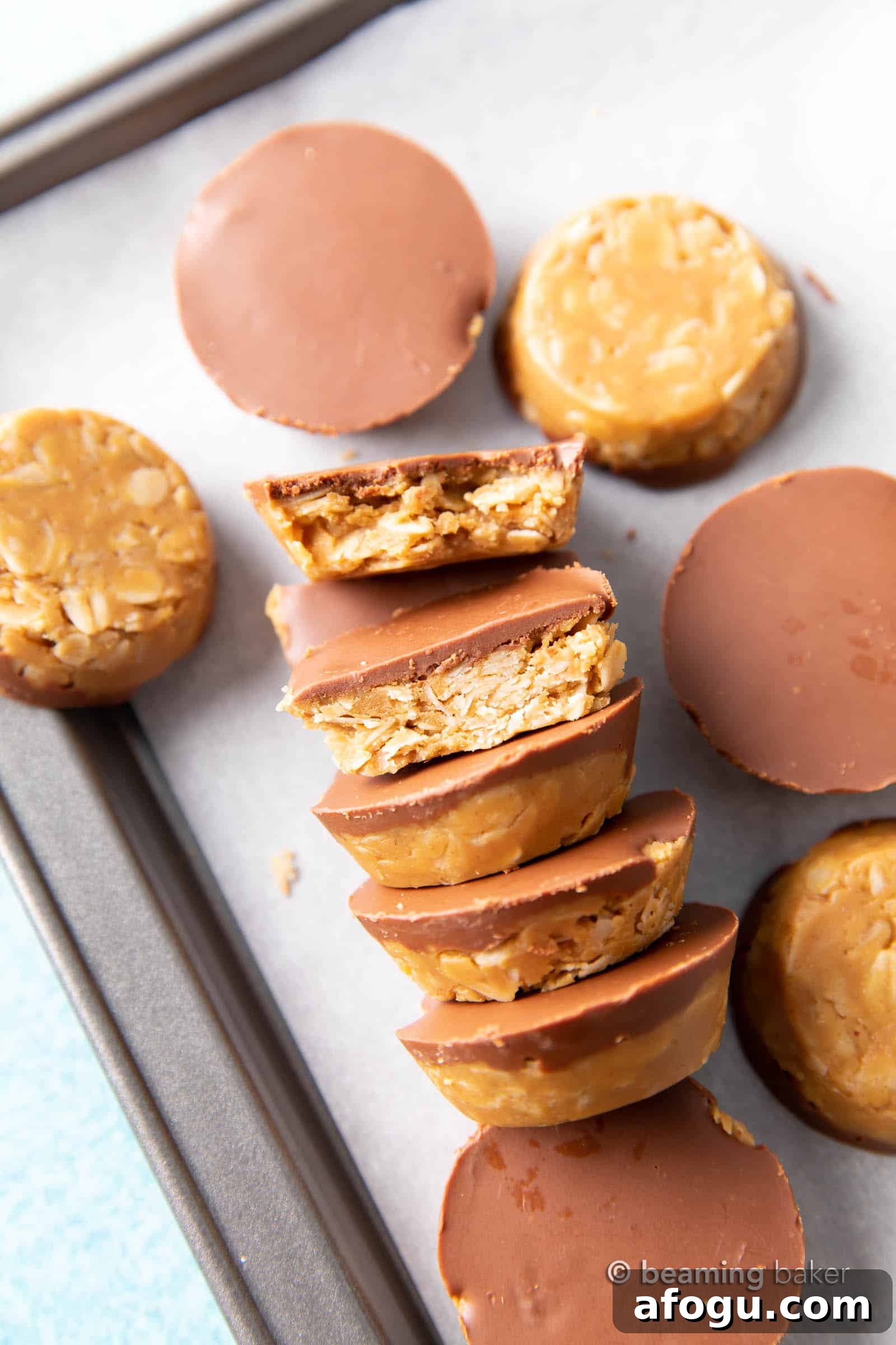 No Bake Chocolate Peanut Butter Oatmeal Cups (GF)