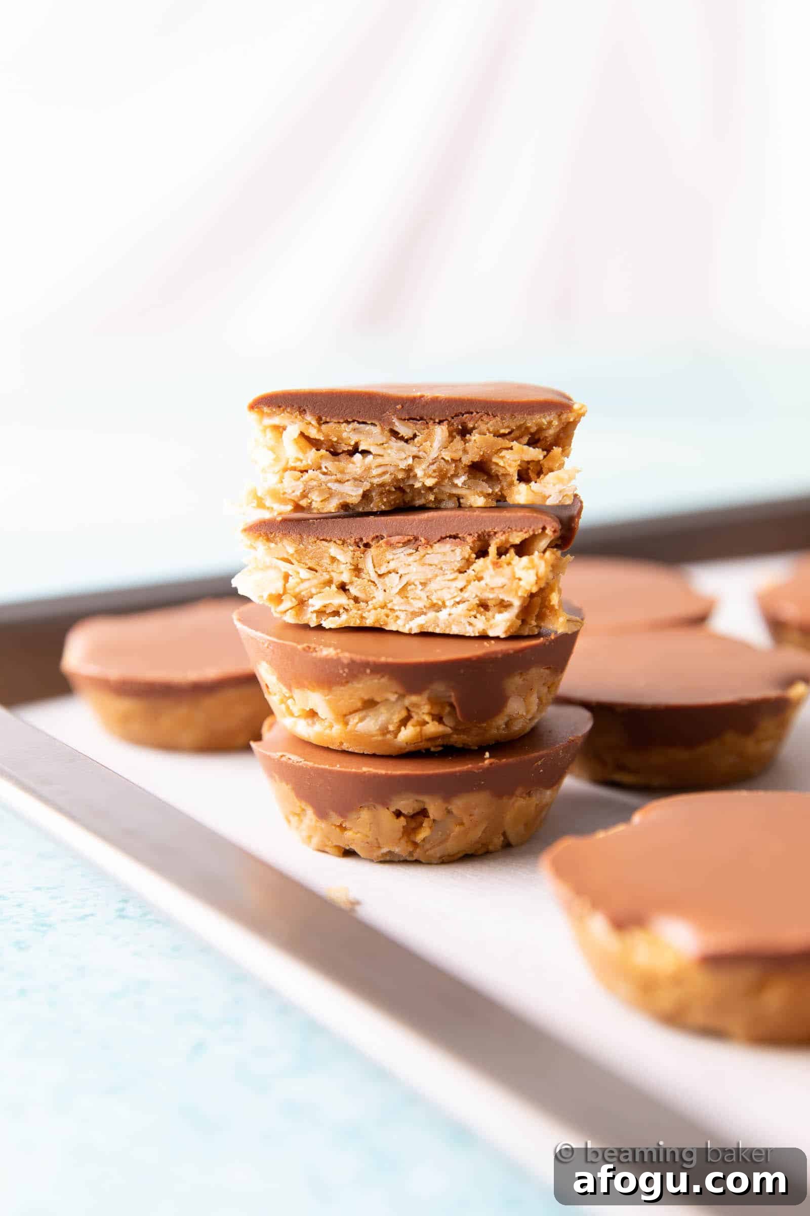 No Bake Chocolate Peanut Butter Oatmeal Cups (GF)