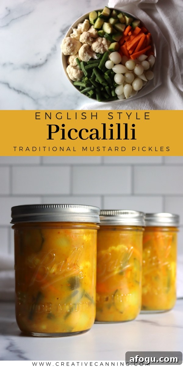 Traditional English Piccalilli Recipe: Tangy Mustard Pickles 8 English Style Piccalilli Mustard Pickles