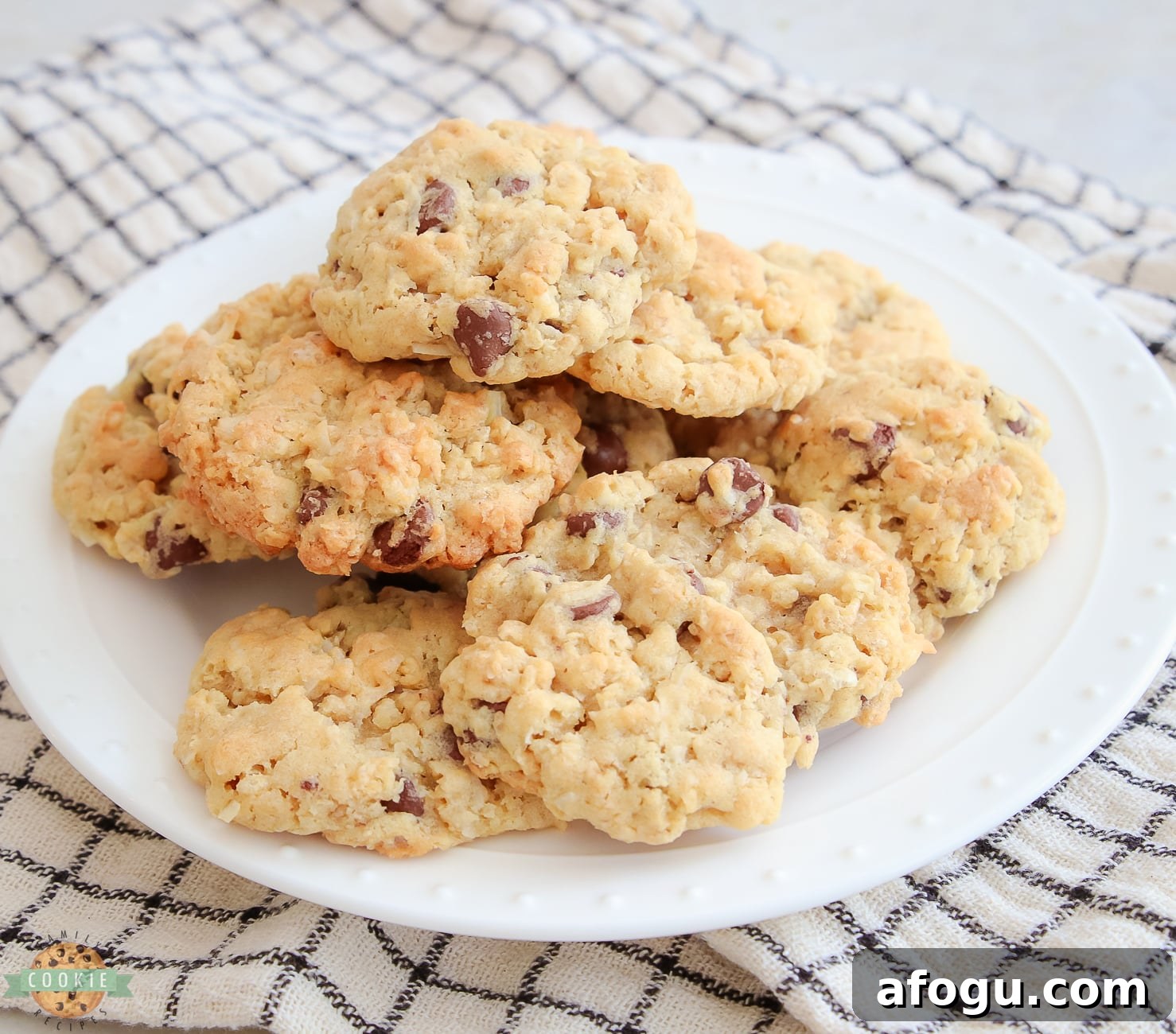 Chocolate Chip Ranger Cookies Recipe — Chewy Camp-Style Treats 7 plateful of Ranger cookies