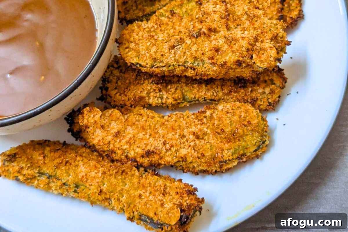 Fried pickles on a plate