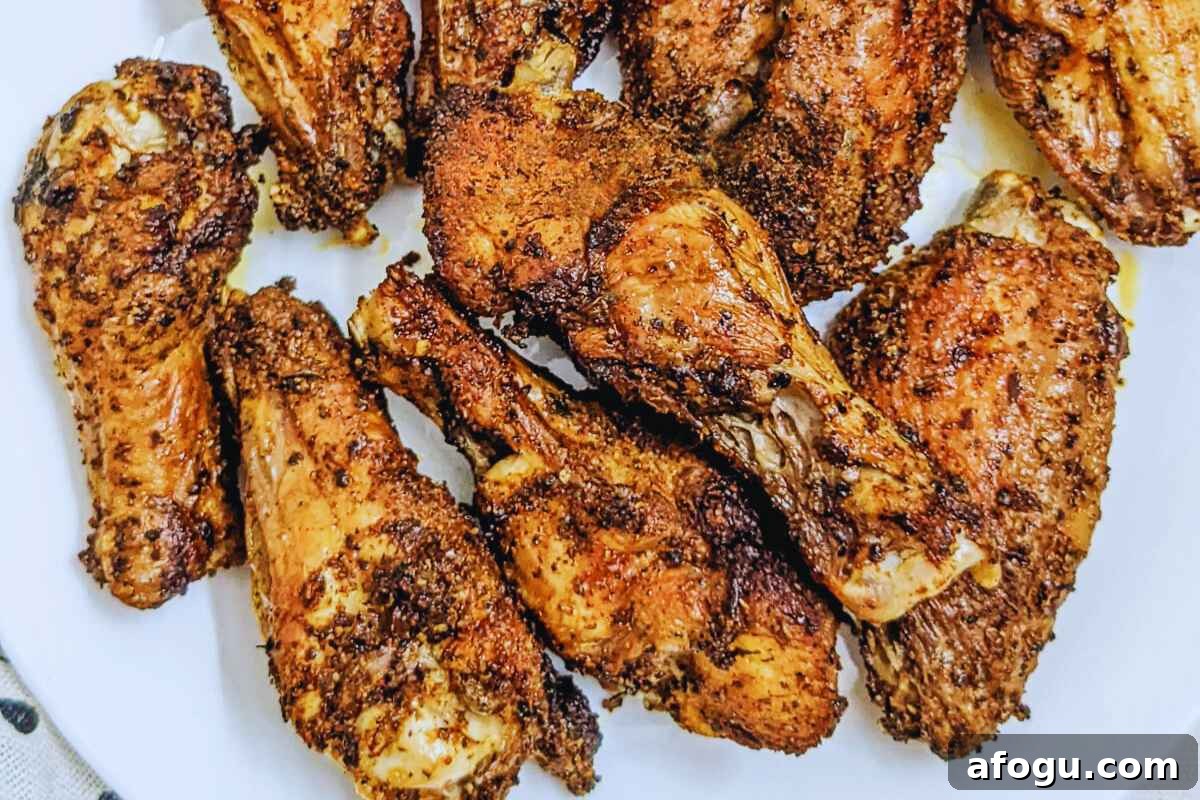 Delicious chicken wings on a plate