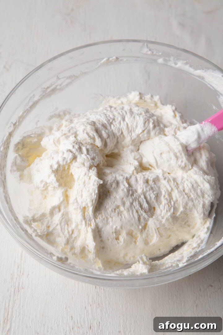creamy white filling in a glass bowl.