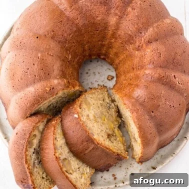 Sliced bundt cake