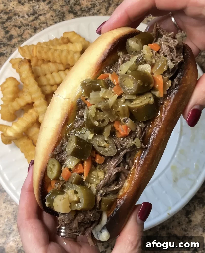 Italian Beef Sandwiches in the Crockpot