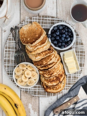 banana pancakes on a plate