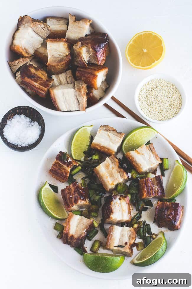 Crispy Pork Belly with Scallions and Garlic Glaze 2 Keto Pork Belly