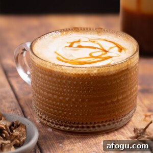 Candy cap caramel latte drizzled in extra caramel sauce