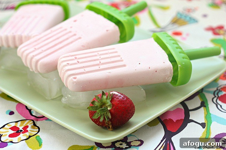 Strawberry Cheesecake Popsicles