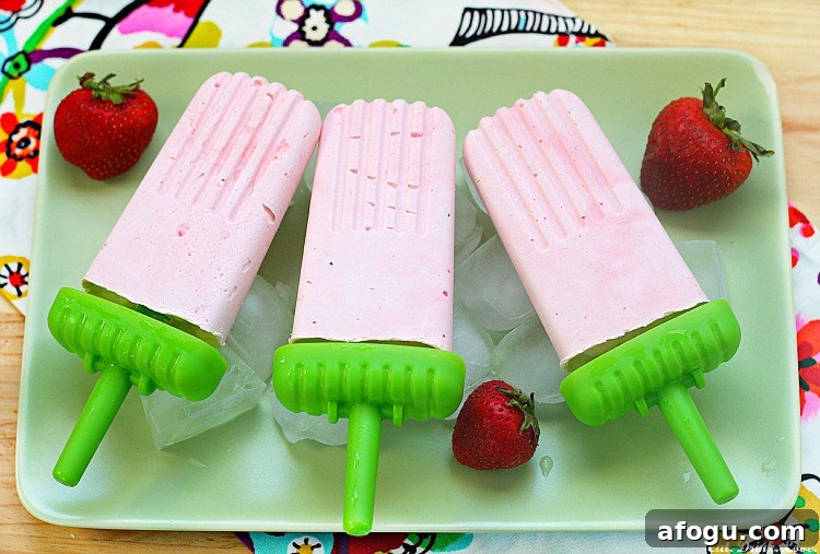 Strawberry Cheesecake Popsicles