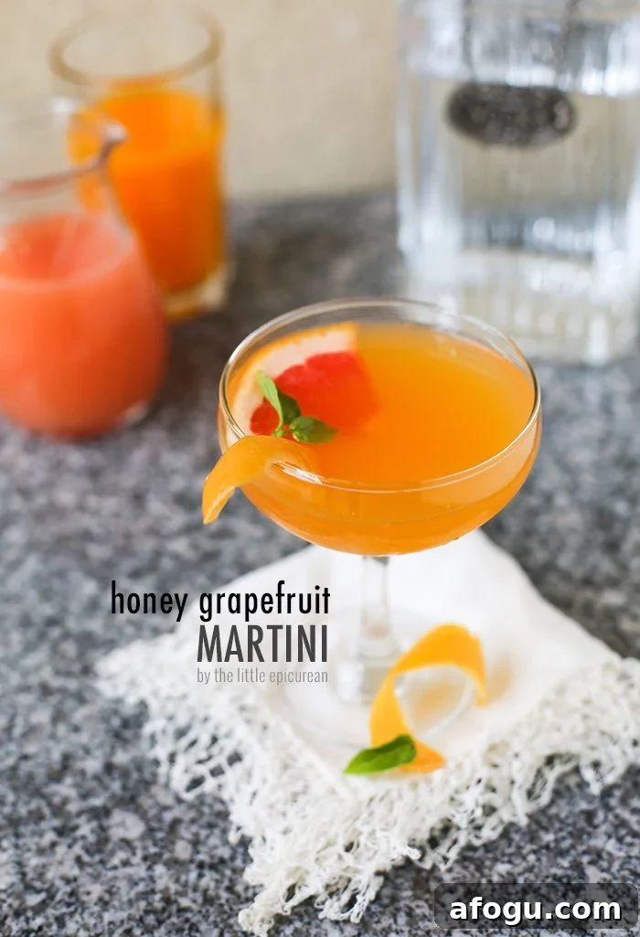 Honey Grapefruit Martini