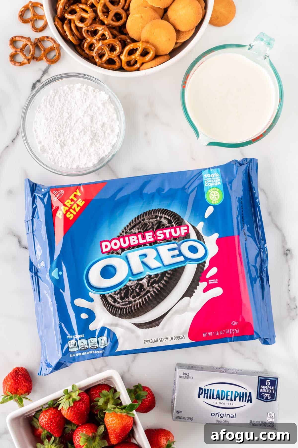 ingredients needed to make oreo dip