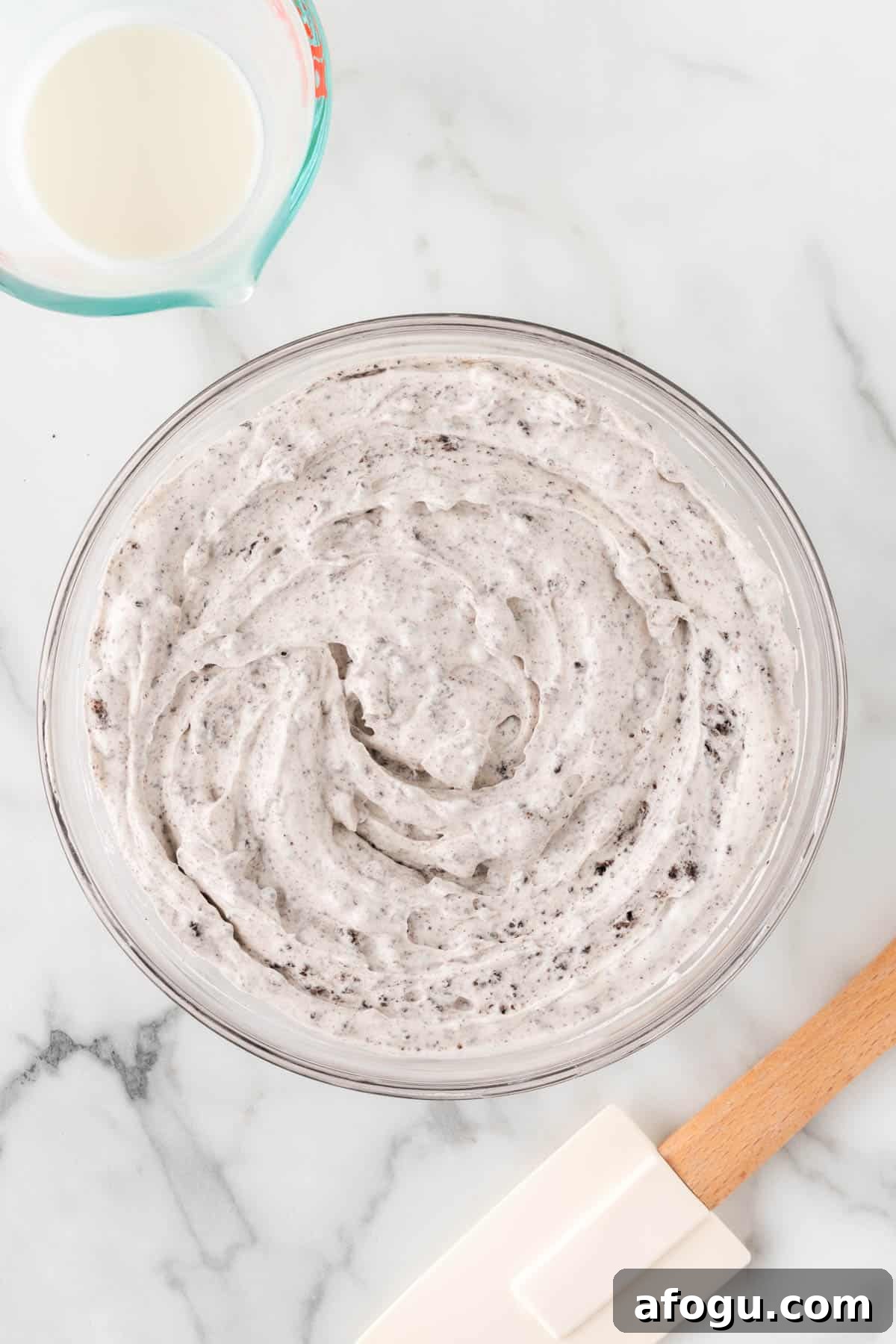 oreo dip mixed together