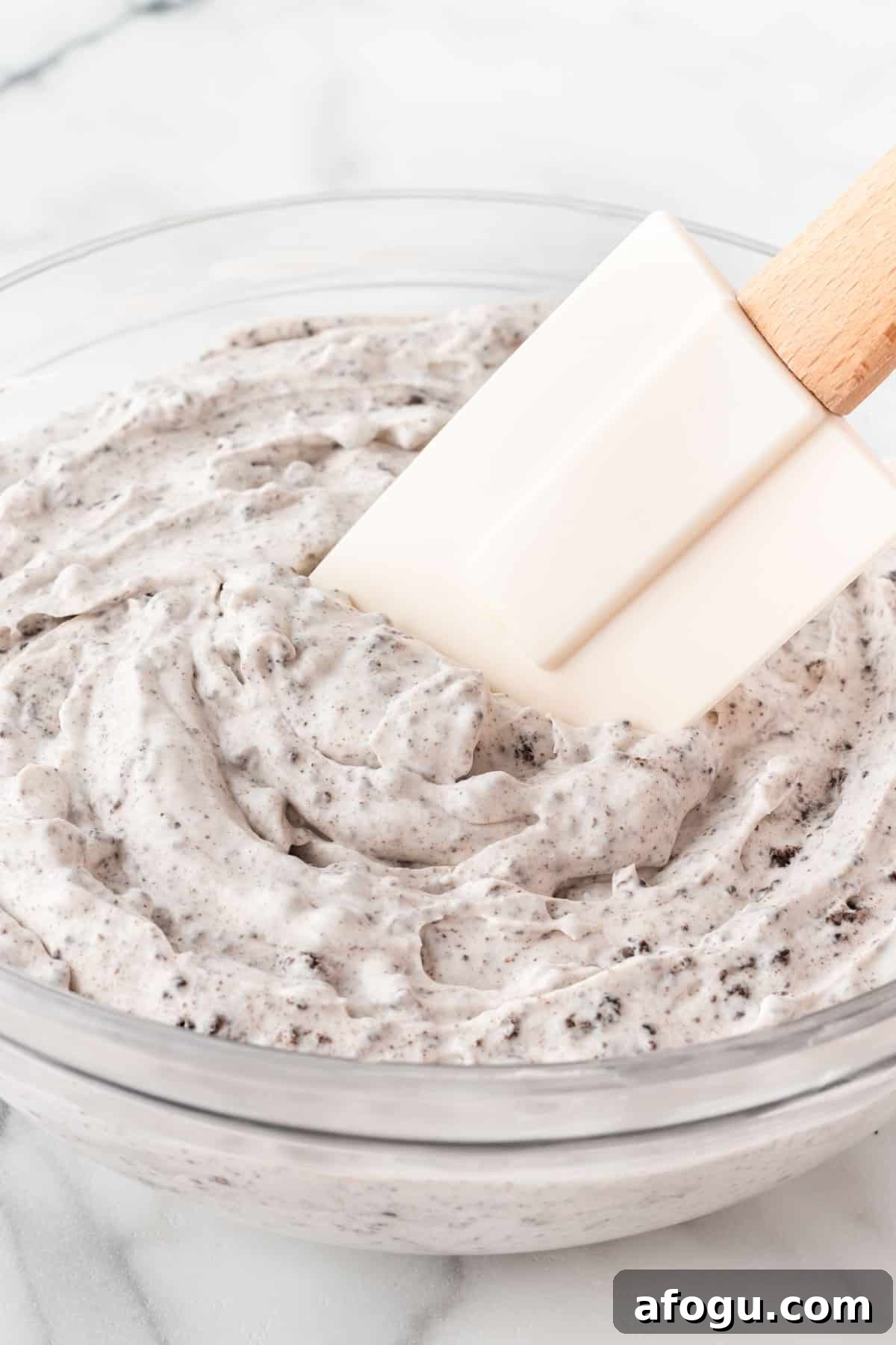 oreo dip mixed together