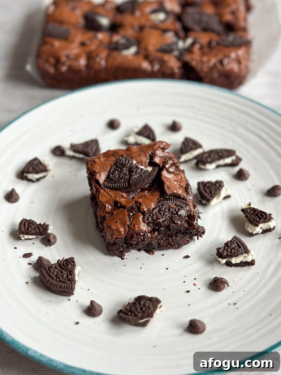 Easy Fudgy Oreo Brownie Recipe