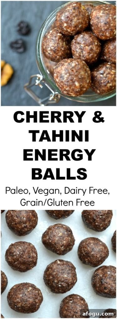 Cherry Tahini Energy Bites: No-Bake Cherry Snack Balls 3 img 3334 8