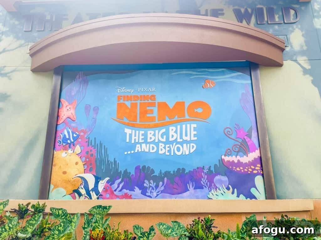 Finding Nemo entrance sign at Animal Kingdom.