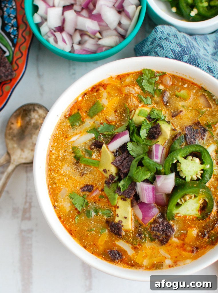 Instant Pot White Chicken Chili with spoon