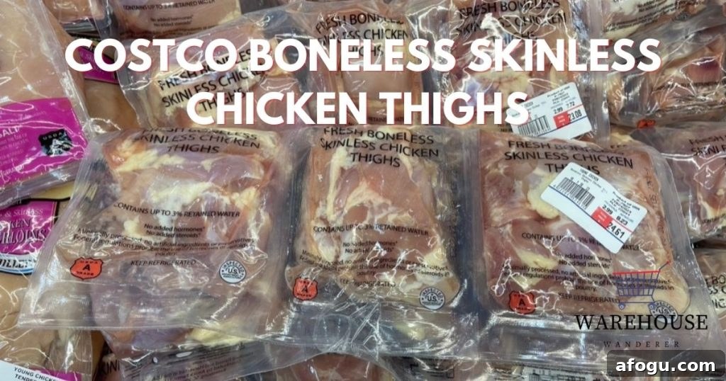 Picture of Costco Boneless Skinless Chicken Thighs