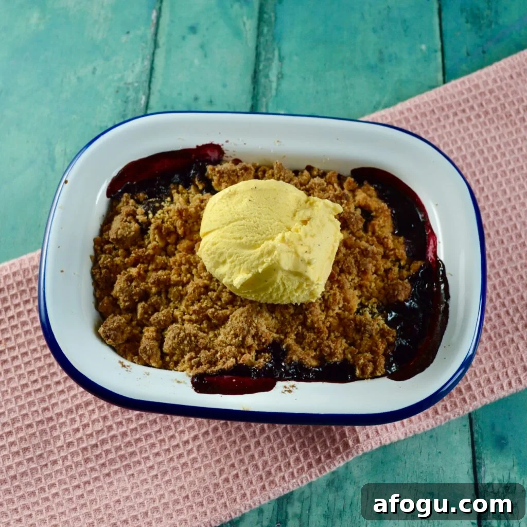cherry apple crumble