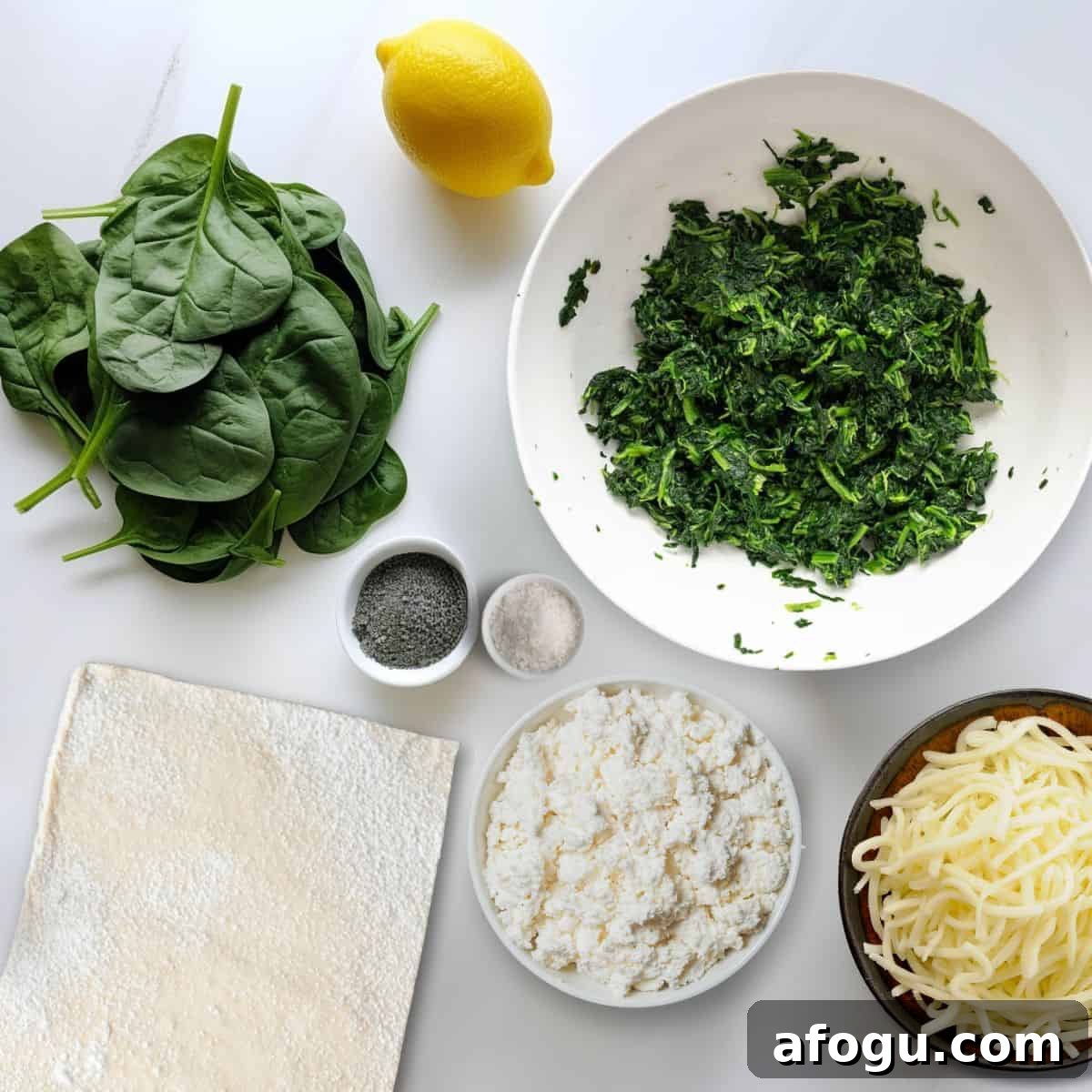 ingredients in spinach hand pies