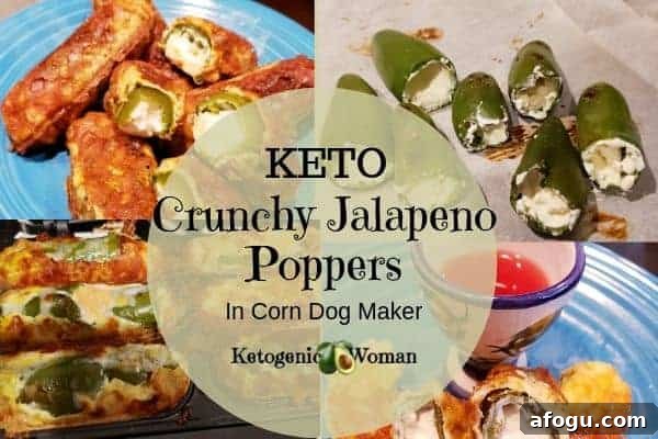 Crispy Keto Jalapeño Poppers with Copycat Bronco Berry Sauce 3 corn dog maker jalapeno poppers