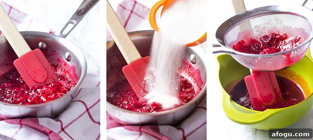 Step by step on how to make the syrup.
