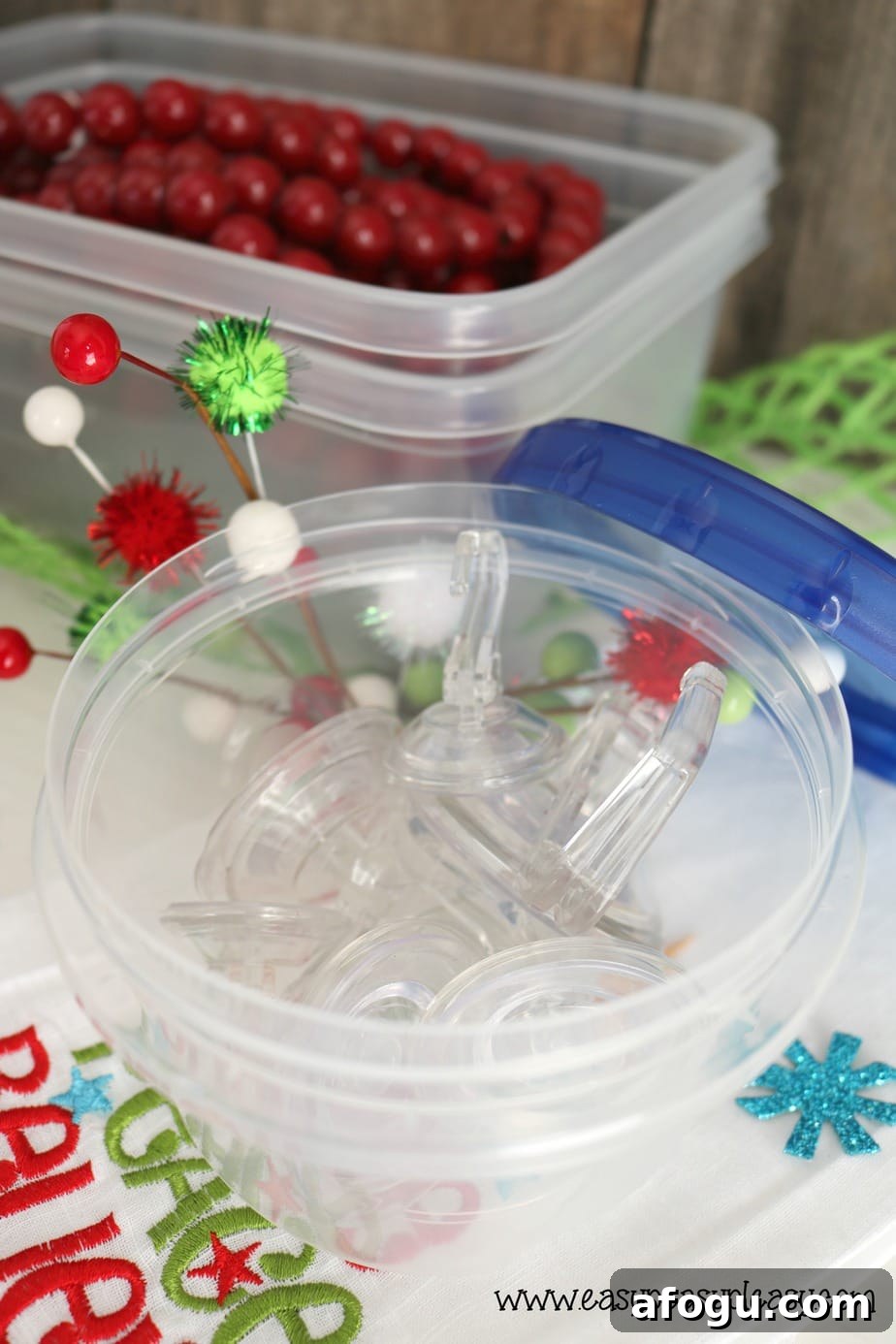 AD Ziploc containers are perfect for holiday storage.