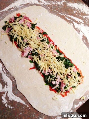 Filling the dough
