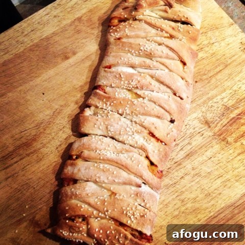 Baked plait bread