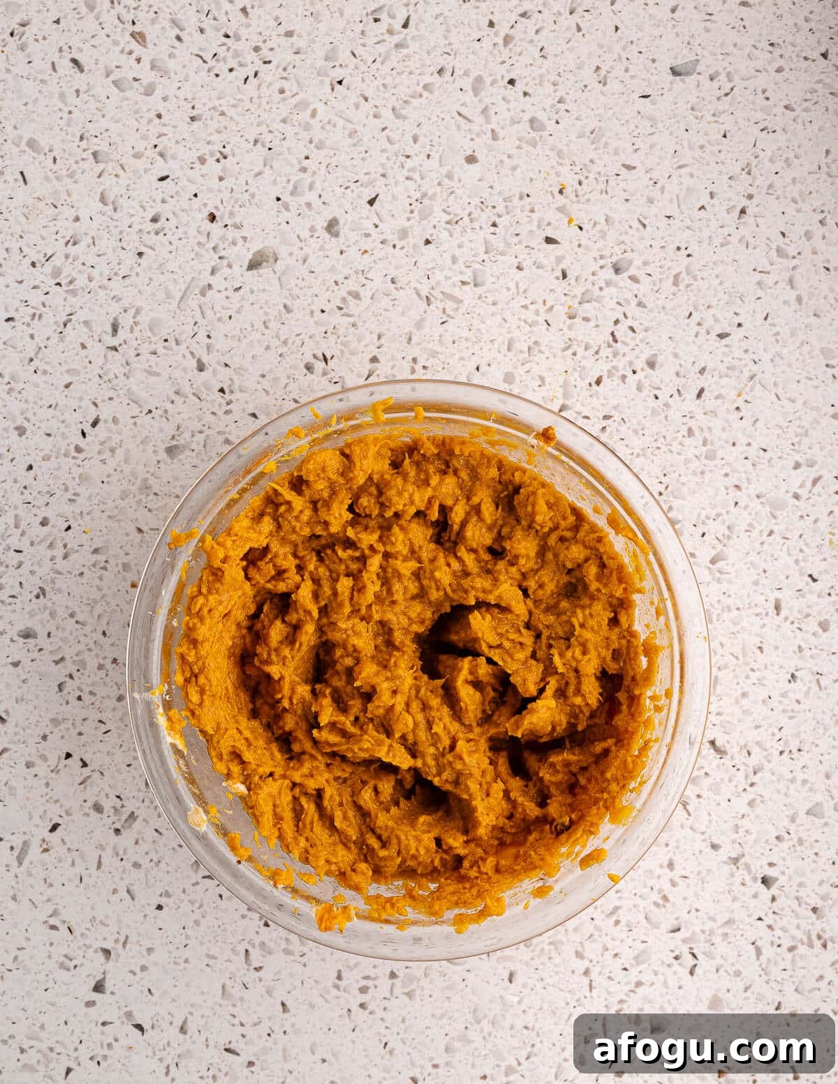 a bowl of mashed sweet potatoes 