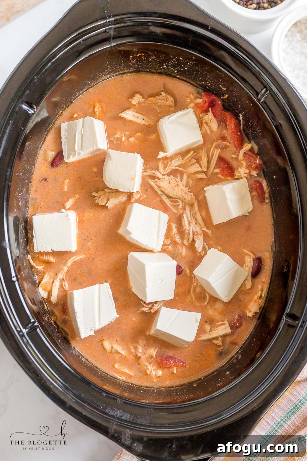 Crack Cream Cheese Chicken Chili