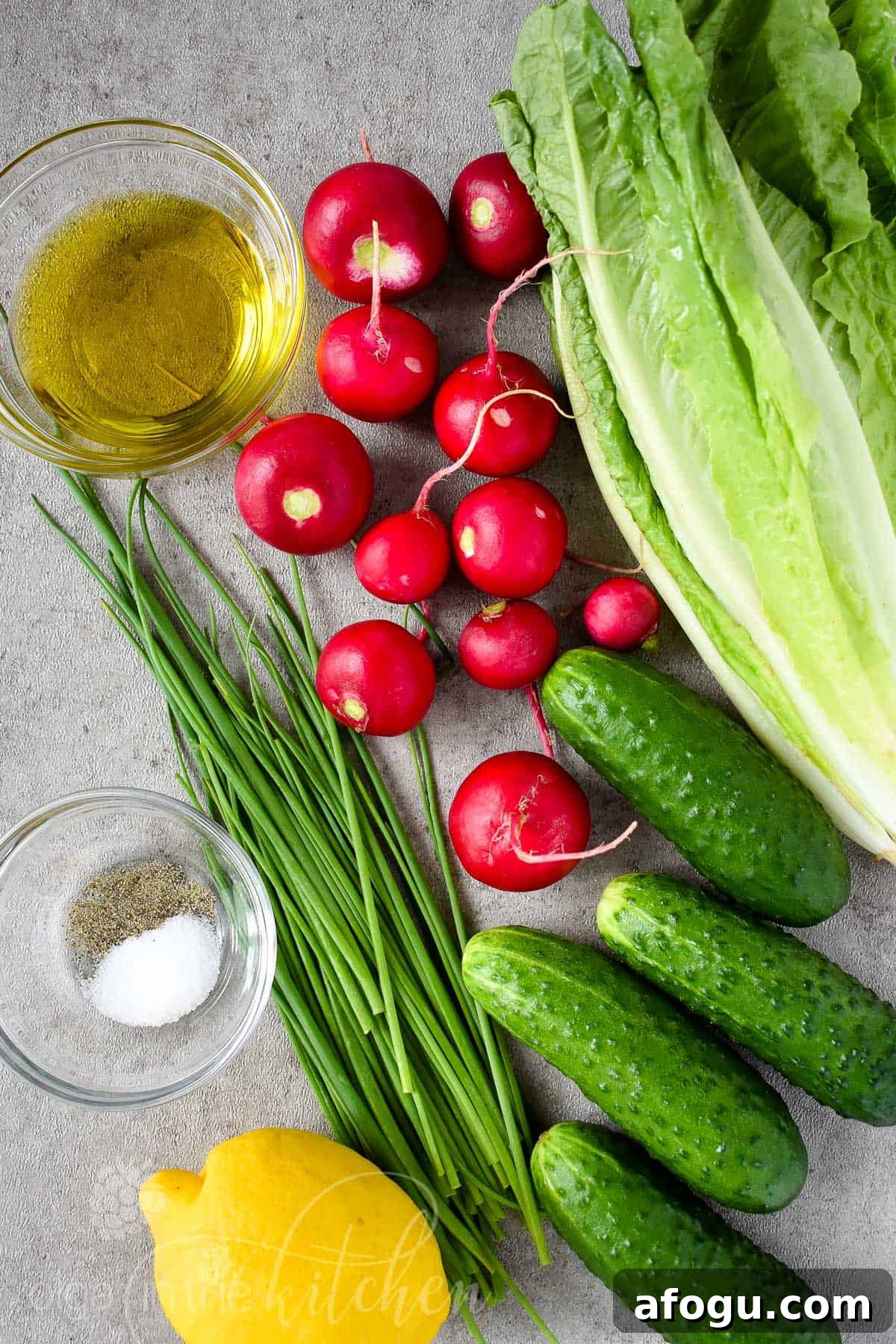 Lettuce Radish Salad closeup