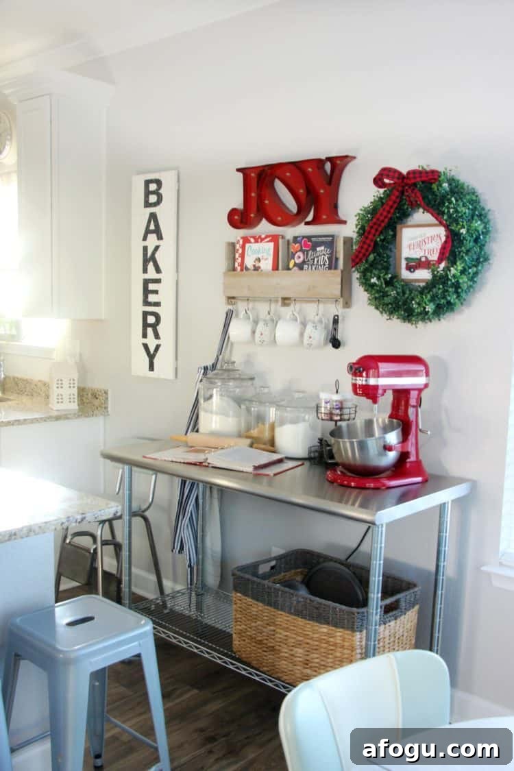 easiest boxwood wreath hanging in kitchen