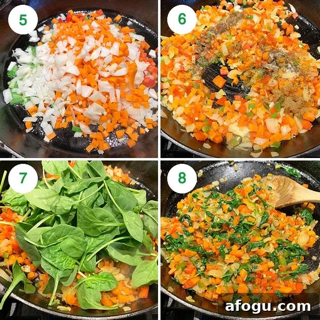 step by step picture collage of making paneer lasagna 