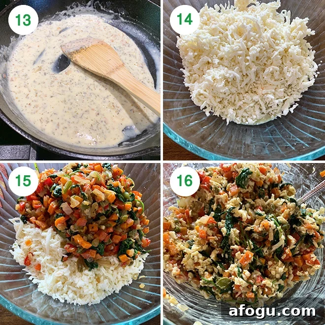 step by step picture collage of making paneer lasagna 