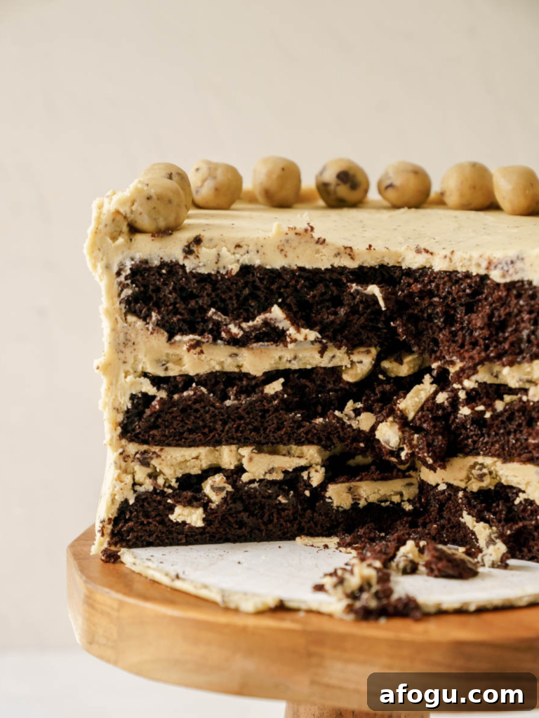 Chocolate Cookie Dough Cake