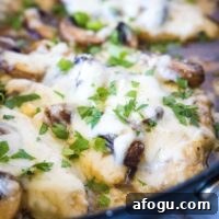 close up chicken lombardy in a skillet